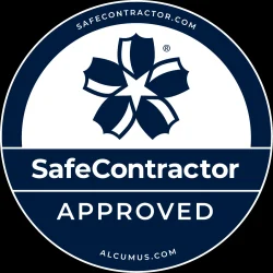 SafeContractor accreditation badge showing verified health and safety compliance for our Southampton scaffolding company