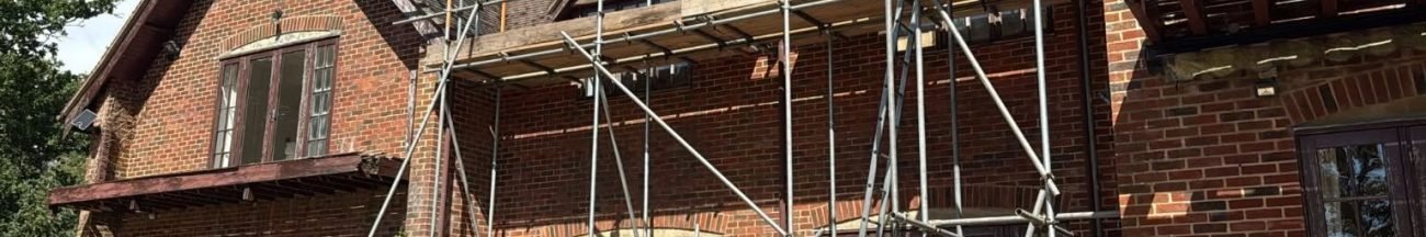 Flexible chimney access scaffold erected by Invictus Scaffolding in Southampton